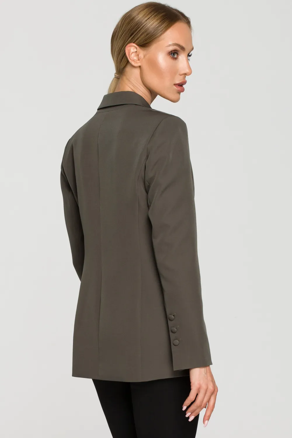 Outlet Żakiet zapinany na jeden guzik - khaki Marynarki