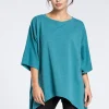 Online Asymetryczna bluza oversize - szmaragdowa Bluzy