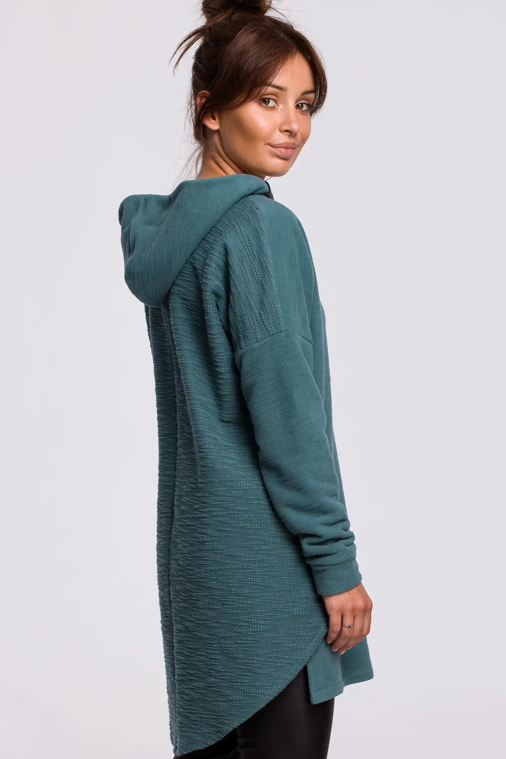 Clearance Ayetryczna buza z kapture - turkuowa Odzież Casualowa|Dobry Skład