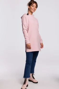 Discount Ayetryczna buza z kapture - pudrowa Odzież Casualowa|Dobry Skład