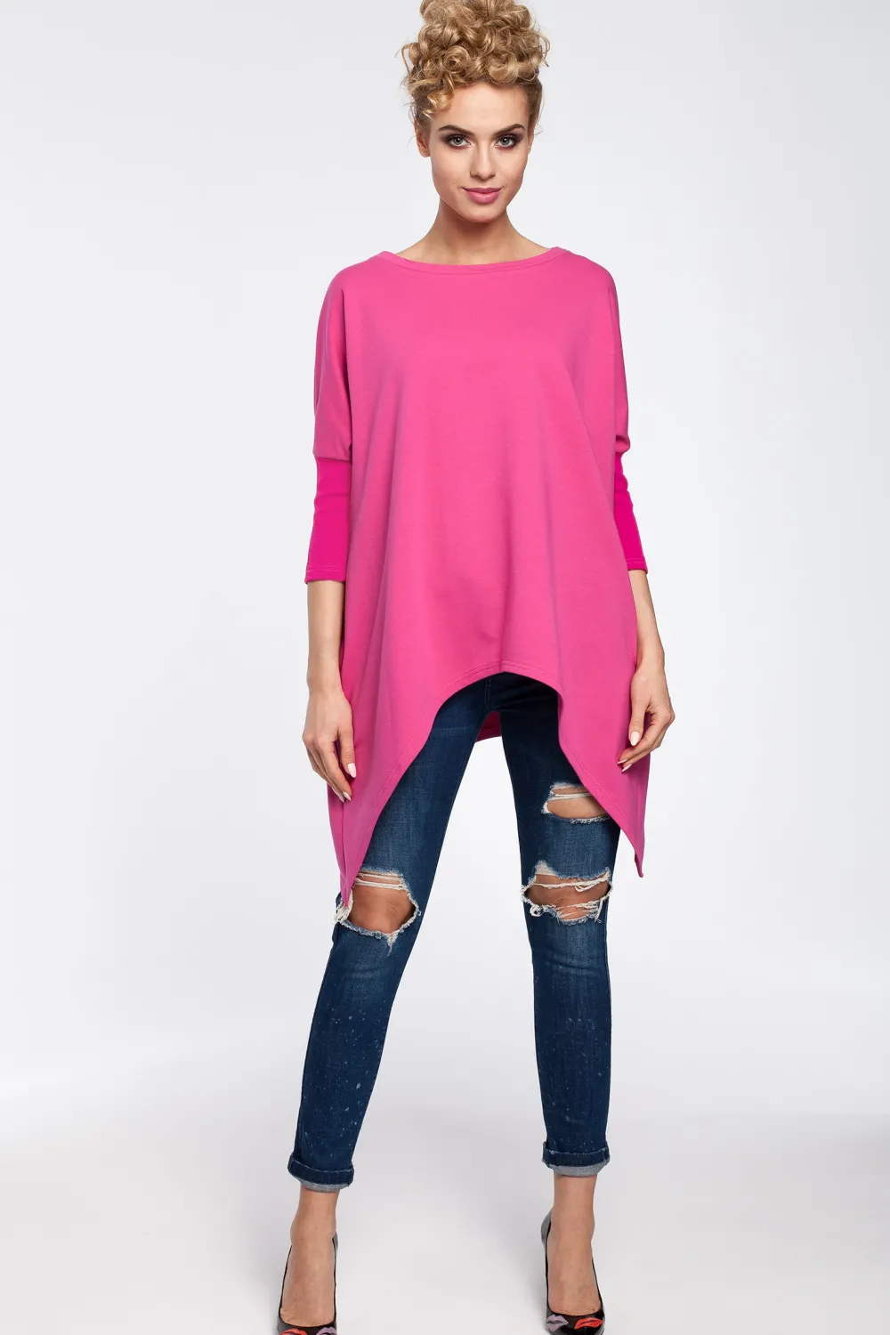 Clearance Ayetryczna buzka z rękawe 3/4 - fukja Odzież Casualowa|Bluzy