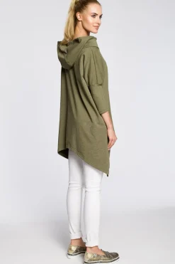 Ayetryczna peeryna daka z kapture - khaki Odzież Casualowa|Tuniki