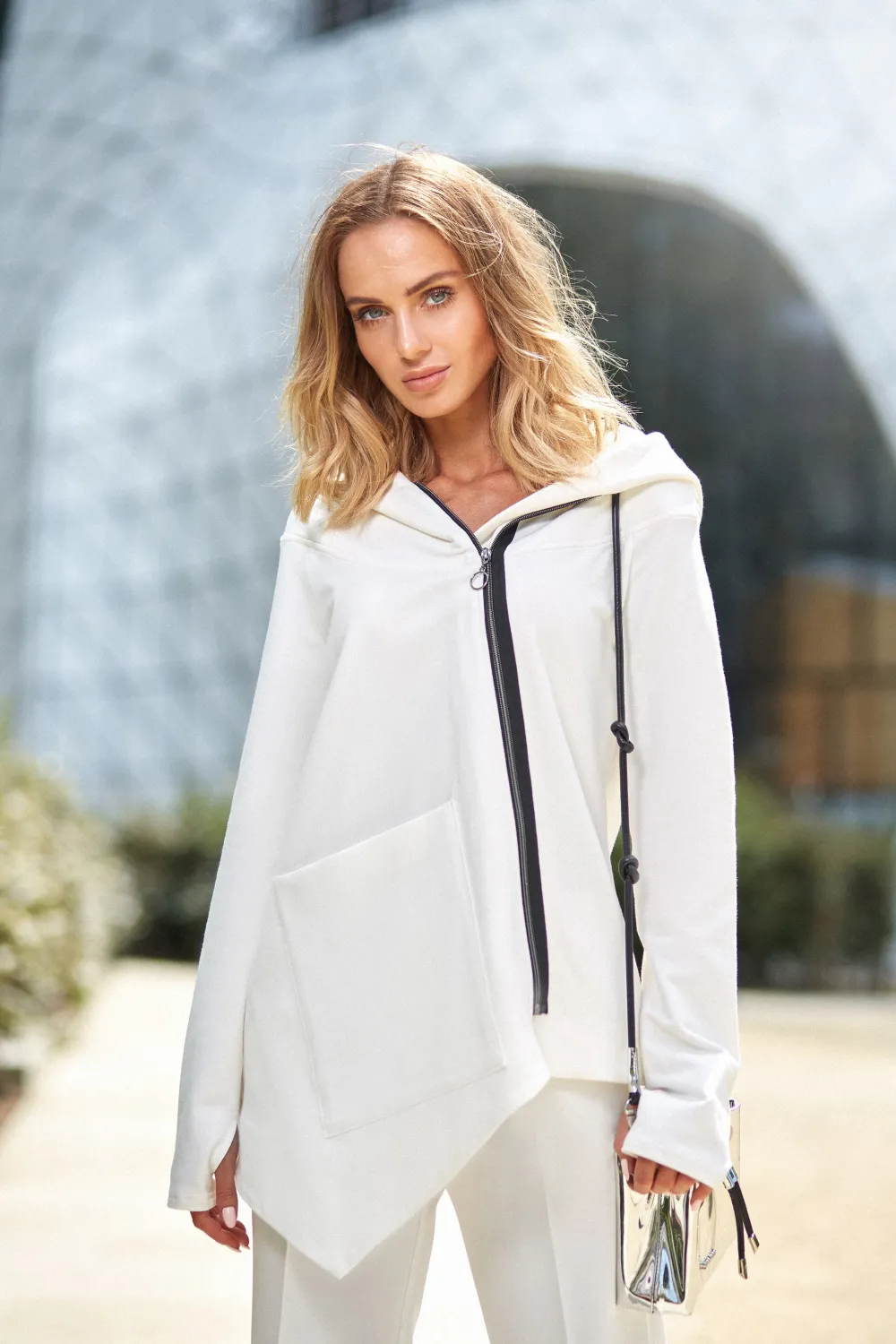 Ayetryczna zauwana buzka - ecru Odzież Casualowa|Bluzy
