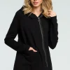 Discount Asymetryczna zasuwana bluzka - czarna Odzież Casualowa|Bluzy