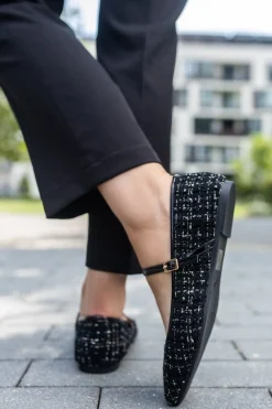 New Baleriny z paskiem Sabrina - czarne Baleriny|Buty