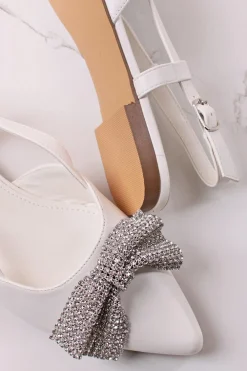 Best Baleriny z kokardą Marlette - białe Baleriny|Buty