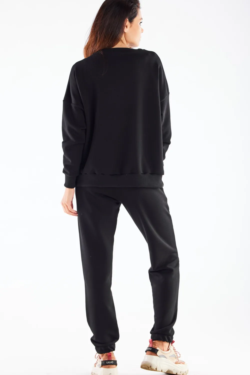 New Bawełniana bluza o luźnym kroju - czarna Odzież Casualowa|Dobry Skład