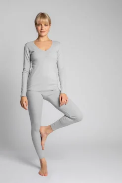 Sale Bawełniana buzka z długii rękawai - popieata Odzież Casualowa|Bluzki