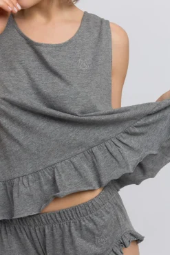Sale Bawełniana kozuka do pania z fabanką - zara Piżamy
