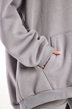Online Bluza damska oversize z kapturem - szara Odzież Casualowa|Dobry Skład