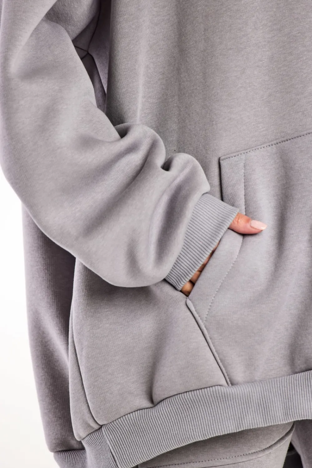 Online Bluza damska oversize z kapturem - szara Odzież Casualowa|Dobry Skład