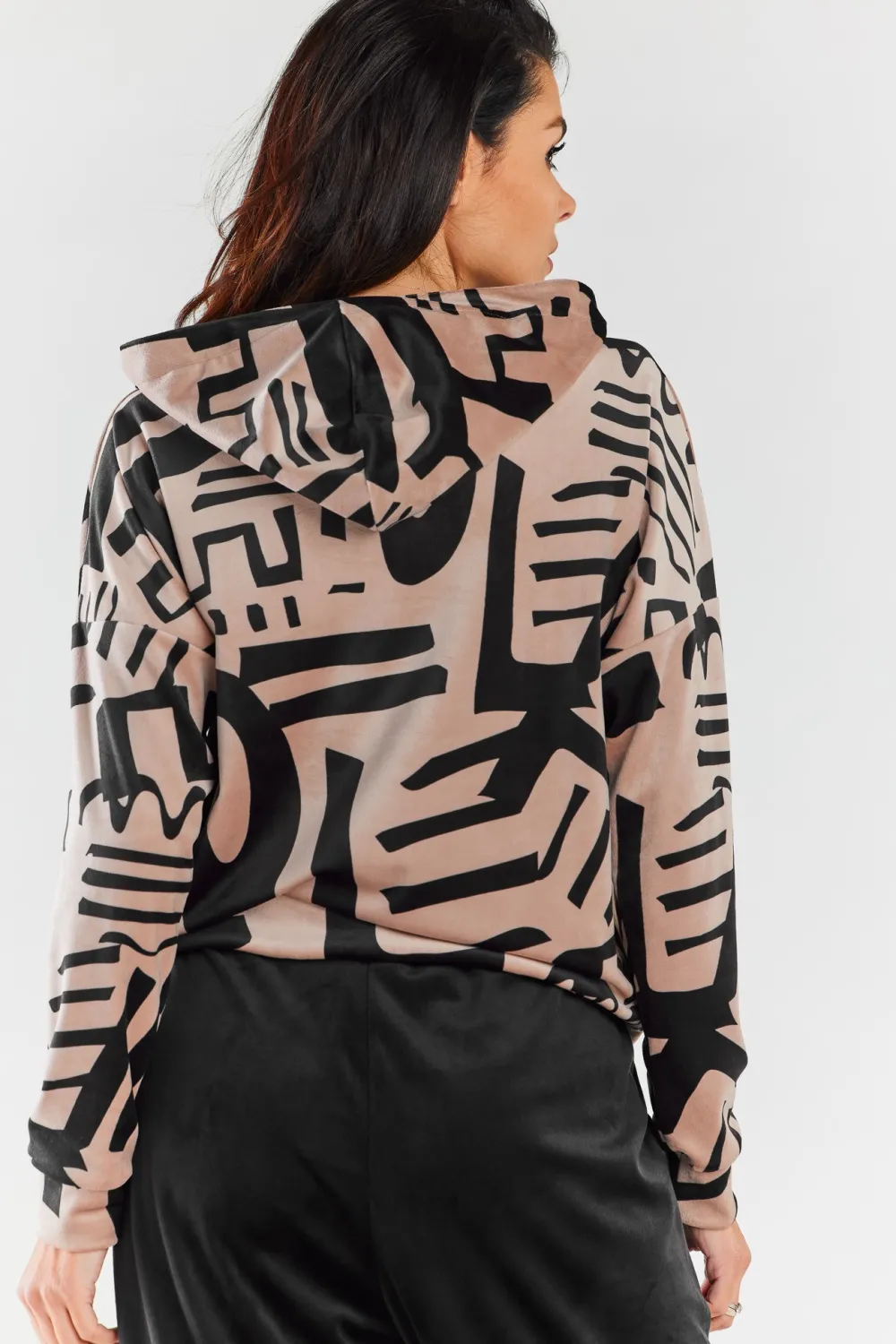 Online Buza daka z kapture - beżowa Odzież Casualowa|Bluzy
