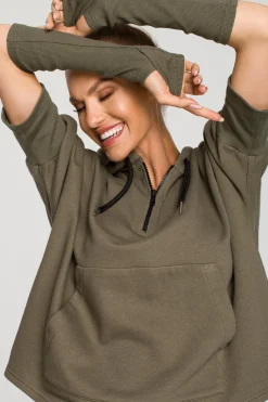 Discount Buza daka z kapture i ankietai - khaki Odzież Casualowa|Dobry Skład