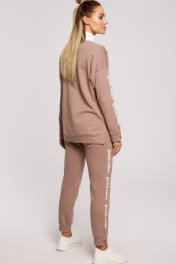 Online Buza daka z ogo good vibe - cappuccino Odzież Casualowa|Bluzy