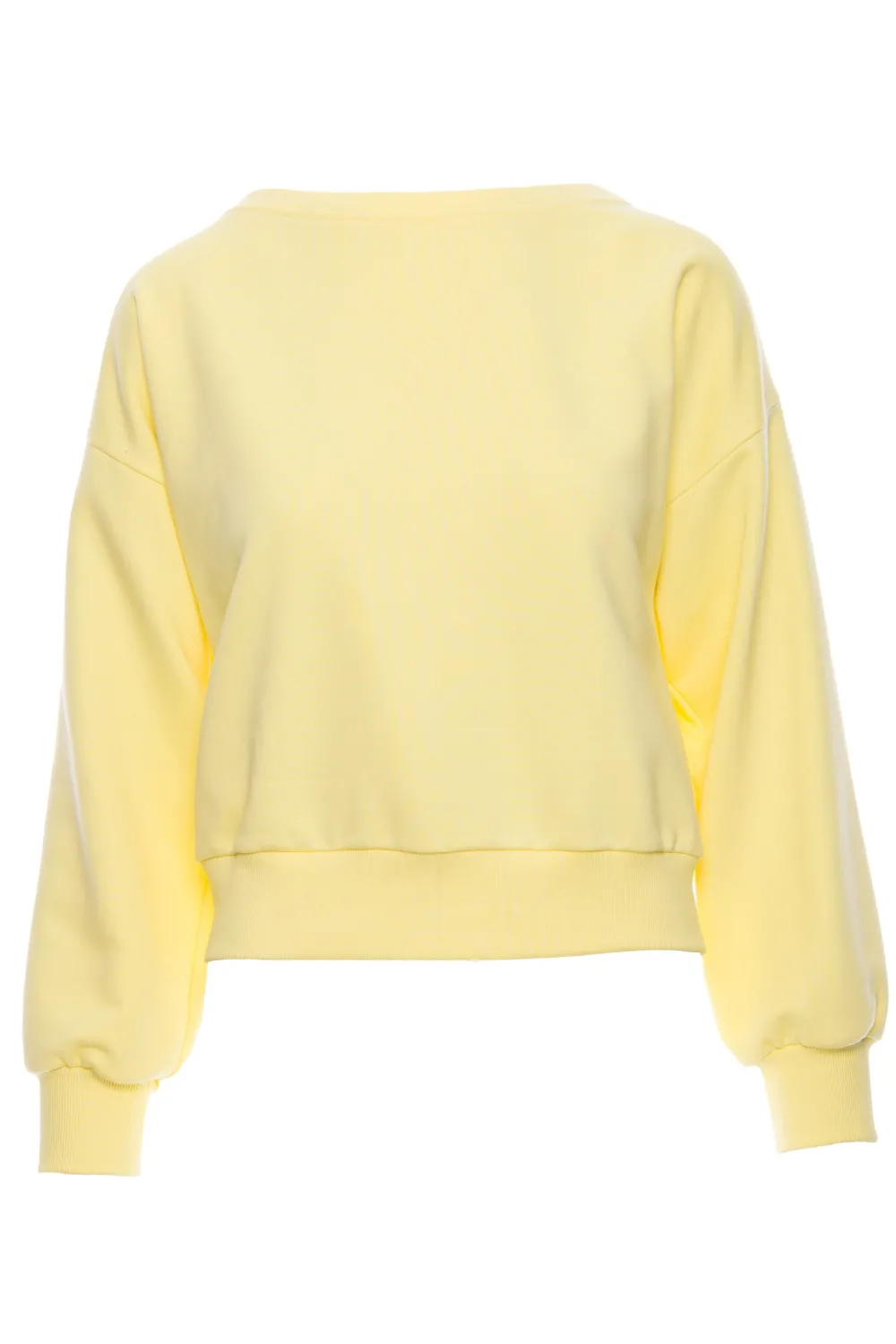 Best Buza daka z otwartyi pecai - cytrynowa Odzież Casualowa|Bluzy