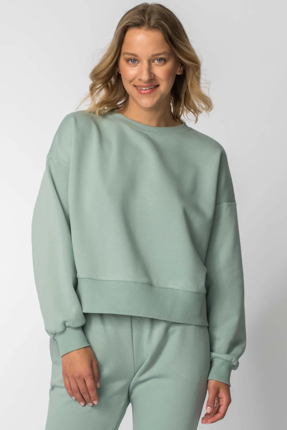 Discount Buza dreowa ze ściągaczai - iętowa Odzież Casualowa|Bluzy