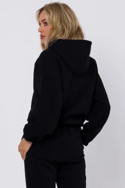 Discount Buza dreowa z kapture - czarna Odzież Casualowa|Dobry Skład