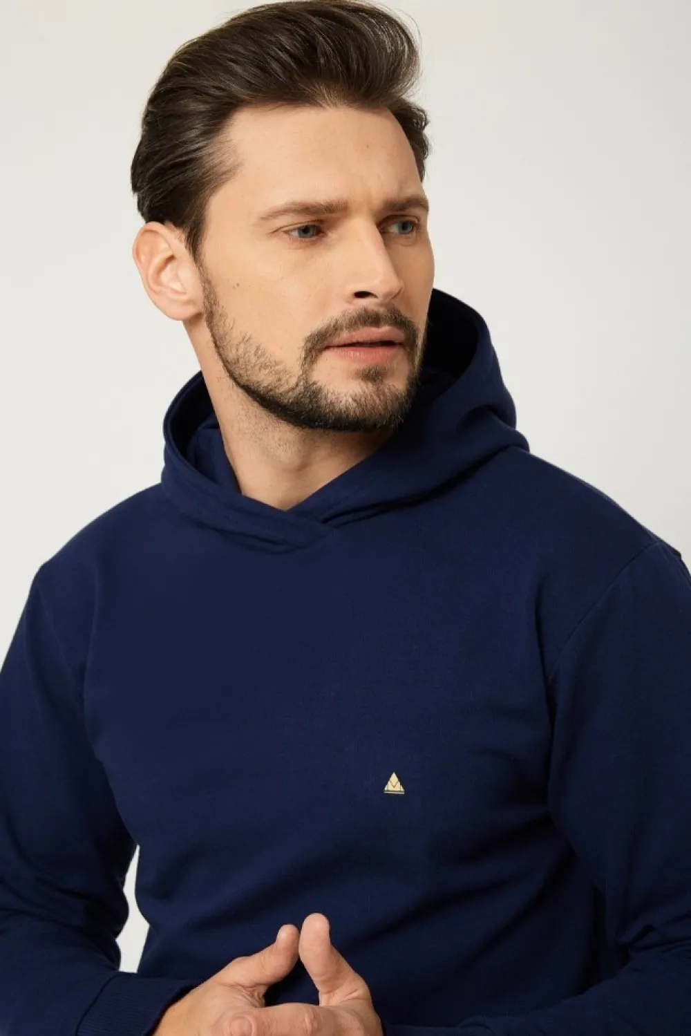 Clearance Buza ęka z kapture - granatowa Odzież Męska