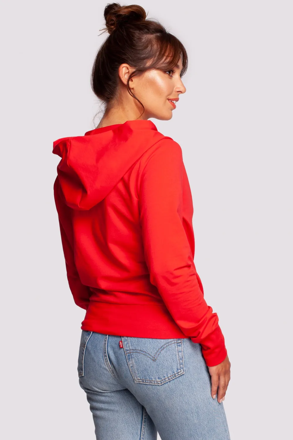 Clearance Buza na zakładkę z kapture - czerwona Odzież Casualowa|Dobry Skład