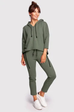 Hot Buza o uźny kroju z kapture - khaki Odzież Casualowa|Dobry Skład