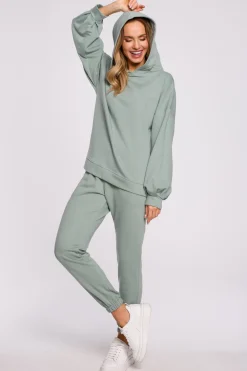Clearance Buza overize z kapture – iętowa Bluzy|Kolory I Printy Sezonu