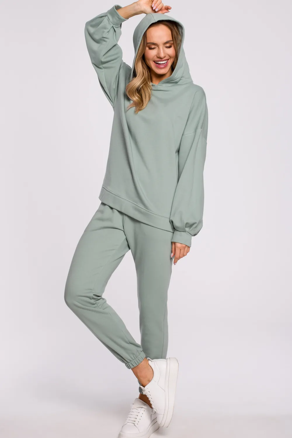 Clearance Buza overize z kapture – iętowa Bluzy|Kolory I Printy Sezonu