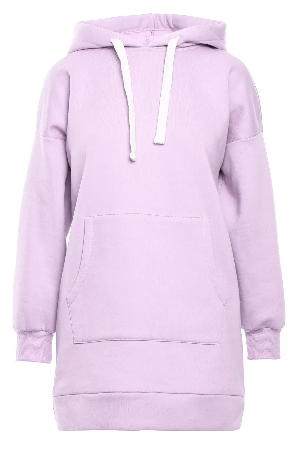 Online Bluza oversize z kieszenią typu kangurek - liliowa Bluzy