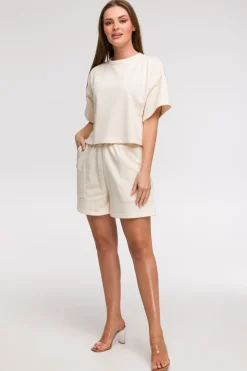 Sale Buza overize z krótkii rękawai - waniiowa Odzież Casualowa|Dobry Skład