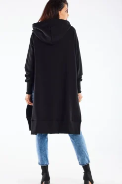 Clearance Bluza oversize z rozcięciami po bokach - czarna Odzież Casualowa|Dobry Skład