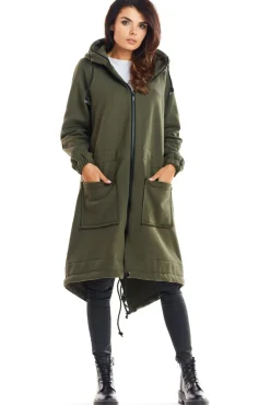 Outlet Buza parka zapinana na zaek - khaki Odzież Casualowa|Dobry Skład