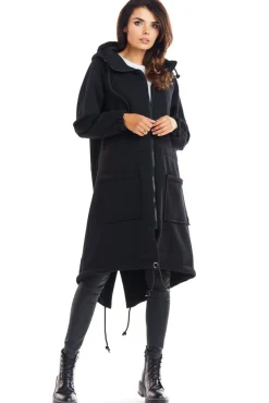 Discount Buza parka zapinana na zaek - czarna Odzież Casualowa|Dobry Skład
