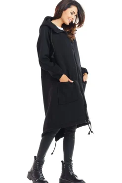 Discount Buza parka zapinana na zaek - czarna Odzież Casualowa|Dobry Skład