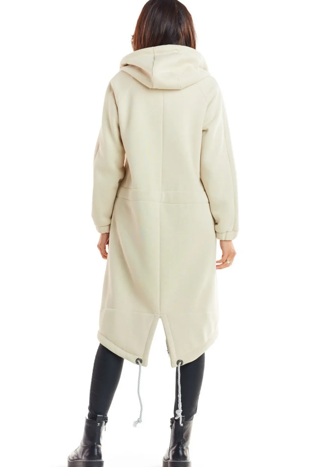 New Buza parka zapinana na zaek - beżowa Odzież Casualowa|Dobry Skład