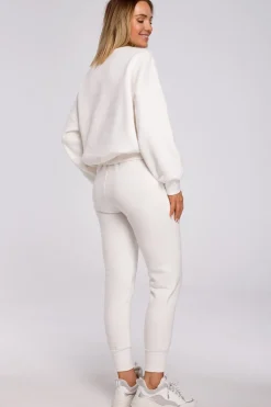 Online Buza zeroka z hafte - ecru Odzież Casualowa|Bluzy