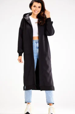 New Buza typu parka z kapture i kiezeniai - czarna Odzież Casualowa|Bluzy