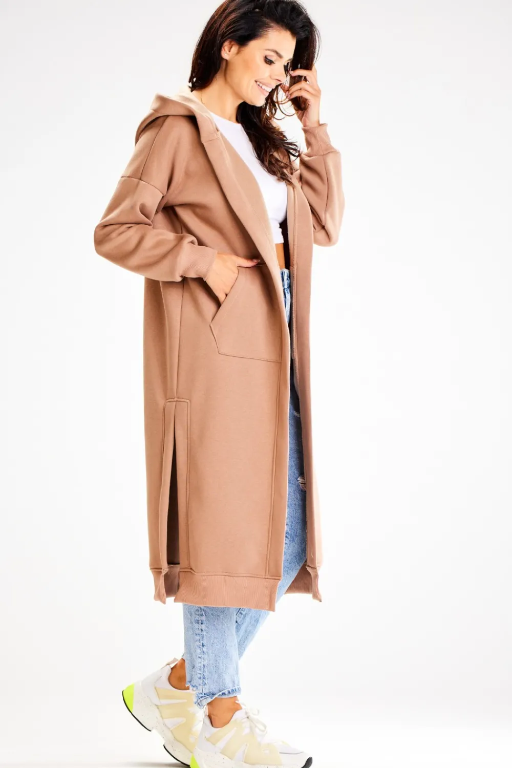 Clearance Buza typu parka z kapture i kiezeniai - beżowa Odzież Casualowa|Bluzy