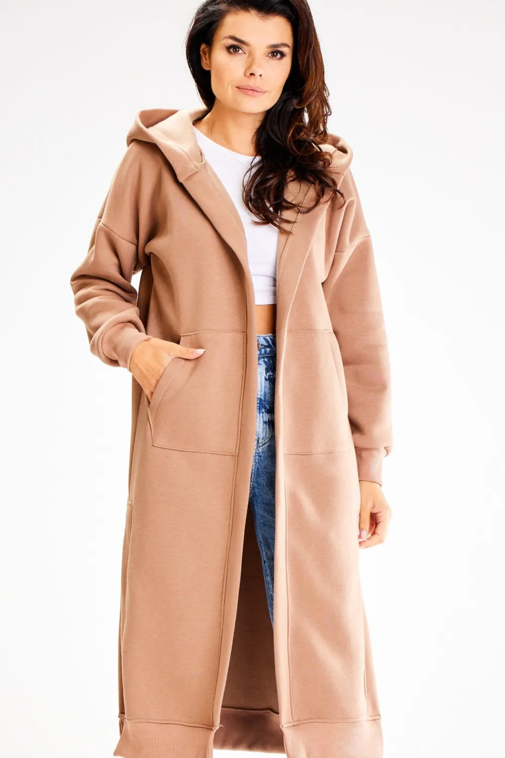 Clearance Buza typu parka z kapture i kiezeniai - beżowa Odzież Casualowa|Bluzy
