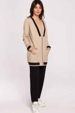 Hot Bluza ze ściągaczami - beżowa Bluzy