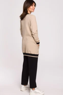 Hot Bluza ze ściągaczami - beżowa Bluzy