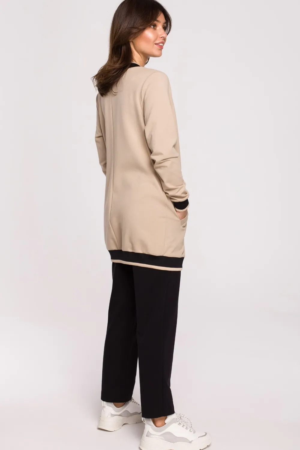 Hot Bluza ze ściągaczami - beżowa Bluzy