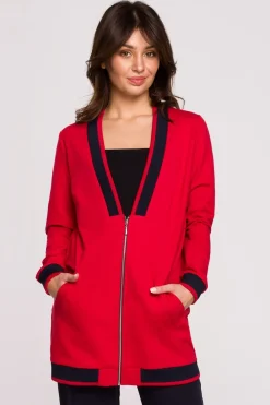 Best Bluza ze ściągaczami - czerwona Bluzy