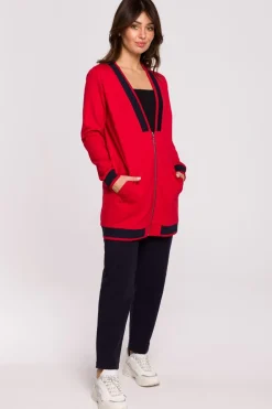 Best Bluza ze ściągaczami - czerwona Bluzy