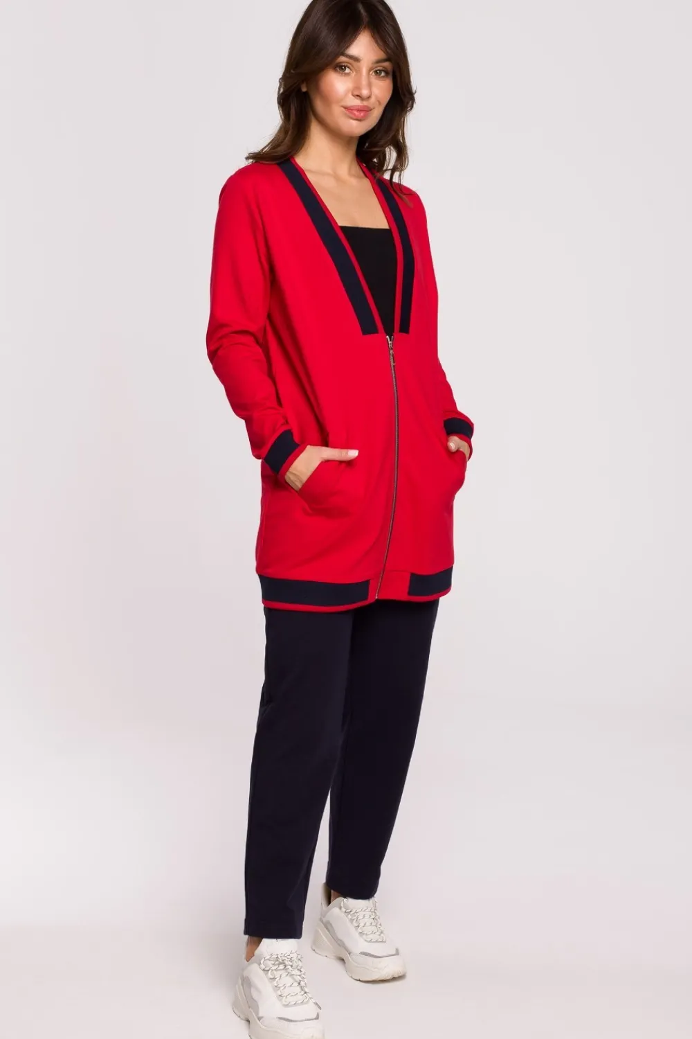 Best Bluza ze ściągaczami - czerwona Bluzy