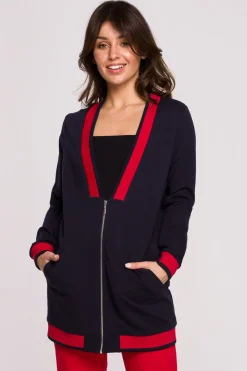 Clearance Bluza ze ściągaczami - granatowa Bluzy