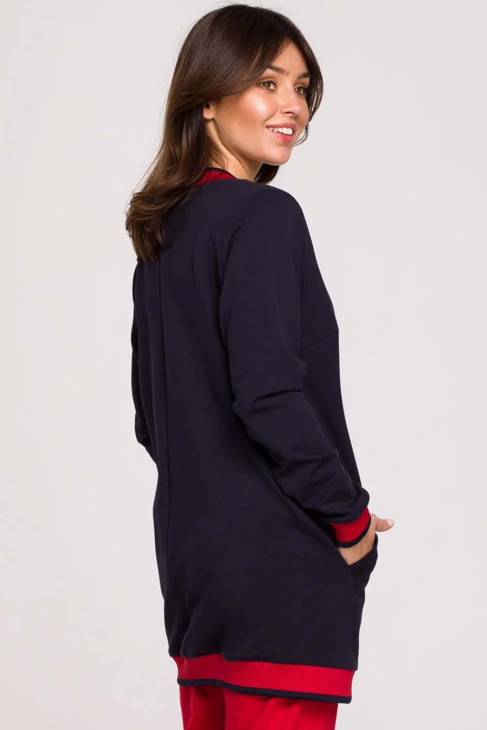 Clearance Bluza ze ściągaczami - granatowa Bluzy