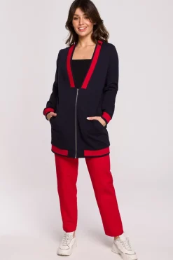 Clearance Bluza ze ściągaczami - granatowa Bluzy