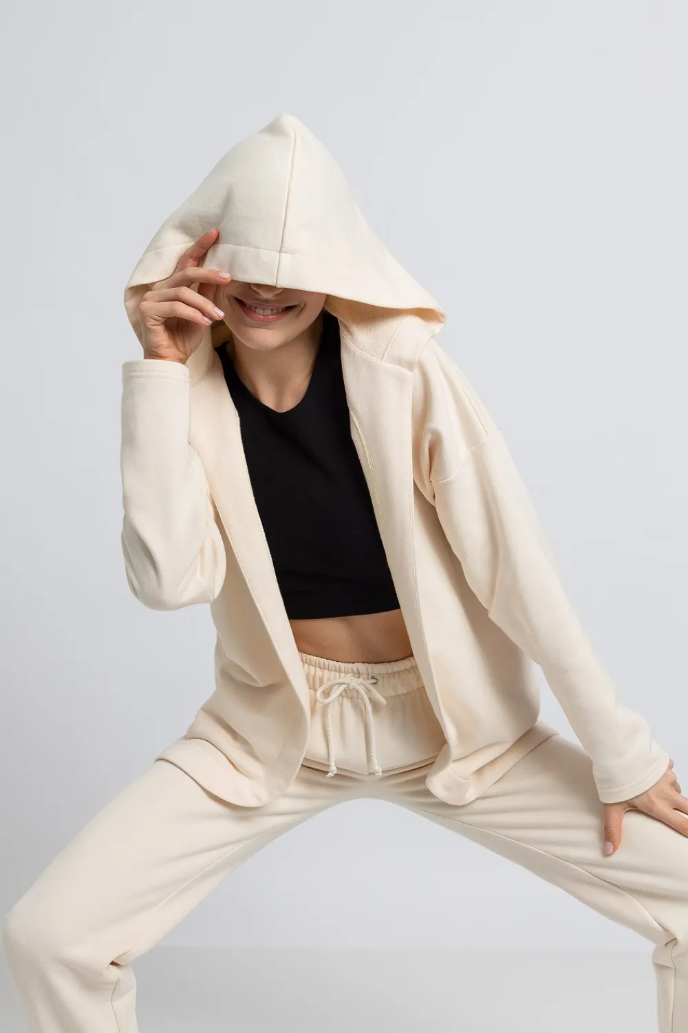 Hot Buza z kapture bez zapięcia - waniiowa Odzież Casualowa|Bluzy