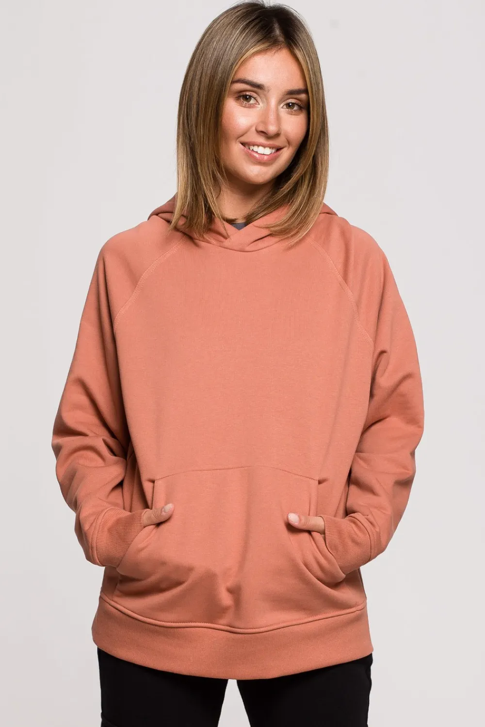 Clearance Buza z kapture i kiezenią kangurek - cegata Odzież Casualowa|Bluzy