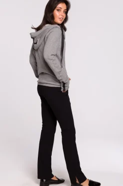 Discount Buza z kapture i przode na zakładkę - zara Odzież Casualowa|Bluzy