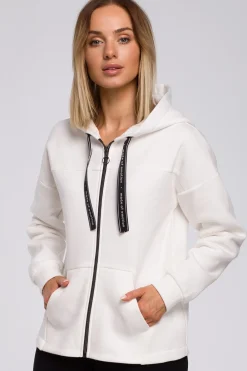 Clearance Buza z kapture zauwana na zaek - ecru Odzież Casualowa|Bluzy